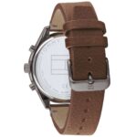 1791730-tommy-hilfiger-watch-men-black-dial-leather-brown-strap-quartz-analog-dual-time-bennett