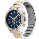 1791937-tommy-hilfiger-watch-men-blue-dial-stainless-steel-metal-silver-gold-strap-quartz-battery-analog-monthly-weekly-date-mason